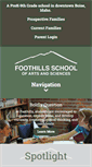 Mobile Screenshot of foothillsschool.org